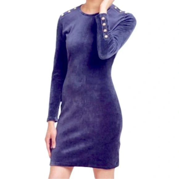 Juicy Couture | Dresses | Regal Navy Juicy Couture Velour Long Sleeve Dress  Size Xl | Poshmark